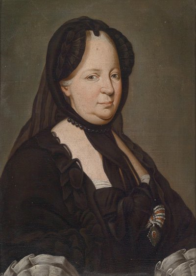 Kaiserin Maria Theresia in Witwentracht von Unbekannt Unbekannt